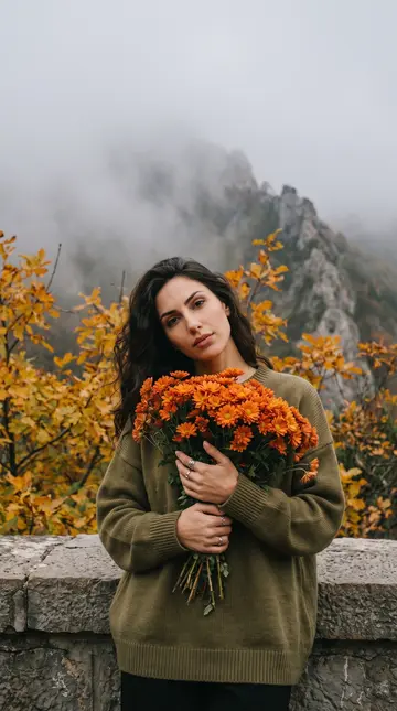 Осенний букет в горах — новогодняя ИИ-фотосессия